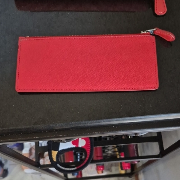 Coach Coral Zebra Print Wallet and Pouch Set - Picture 10 of 16